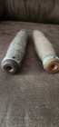 Vintage Wood Sewing Bobbins With Yarn thread Assorted Colors Lot Of 2