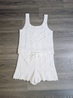 And Now This Crochet-style Pointelle Knit Tank Top And Shorts Set Nwt Sz L