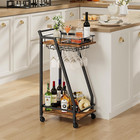 Bar Cart  Home Bar Serving Cart  Kitchen Cart  Rolling Beverage Cart   Wine Rack