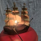 Vintage Classic Wooden Ship Antique Night Light Good Condition 