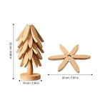 Tree Trivet Heat Resistant Coasters Christmas Decor Holiday Wooden Tree Home Set
