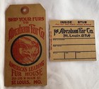 Vintage Abraham Fur Invoice Shipping Tag   M  Lyon   Co Envelope Hides   Furs