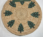Balsam   Fir Trading Co Placemats  4   Green Trees 15 Inch Round  Nwt