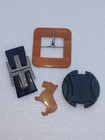 Vintage Mixed Bakelite Lot Buckles   Scotty Dog Figure  check Description 