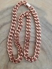 Pure Solid Copper Cuban Chain Necklace Curb Link Rider Arthritis 24  Necklace