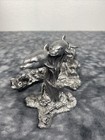 Michael A  Ricker Pewter Figurine Dolphin   Coral Reef  741 Signed Dated  lot 2 