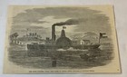 1861 Magazine Engraving  Bailey s Cross Roads   Rebel Steamer  page 