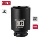 Mixpower 1 2 Inch Drive Deep Impact Socket 1-1 2 Sae  1-1 2   Black