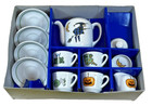 Vtg Halloween Roehler Kinder Children s Porcelain Tea Set Made In Germany  Witch