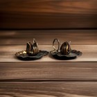 Vintage Antiqued Copper Chamberstick Taper Candle Holders Set  2  Euro Farmhouse