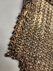Silver Vintage Fleur De Lis Chainmail Coin Purse Art Nouveau Metal Mesh