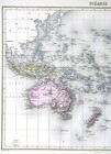 1880 Migeon Map - Oceania - Australia New Zealand Hawaii Tahiti Fiji Noumea View