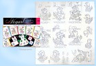 1950s Vintage Vogart Embroidery Transfer 219 Uncut Dow Helpful Kitten Tea Towels