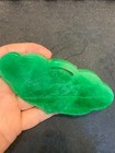 4 1 Inch Excellent Chinese Green Jadeite Jade Hand Carved  bird flower  Plaque