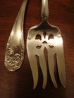 Vintage 1847 Rogers Daffodil Pattern Silver Plated Gravy Spoon Serving Fork