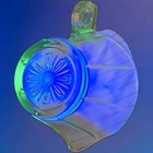 Us Glass Co Green Depression Glass Creamer Cup  tendril  Pattern Uv Reactive