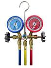 R22 R134a R12 Brass Manifold Gauge hose Set Hvac Charging Diagnosis Recovery New