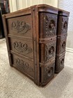 Antique Singer Treadle Sewing Machine Drawers In Homemade Cabinet 