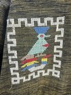 Vintage Hand-woven Guatemalan Embroidered Quetzal Bird Shirt Jacket Size Medium