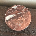 Vintage Pink Marble Trinket Box Round Stone Jewelry Ring Keepsake Pakistan