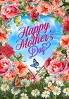 Briarwood Lane Mother s Day Floral Heart House Flag