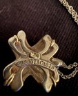 Vintage Tiffany   Co  Signature X Sterling Silver 18kt Pendant With Signed Chain