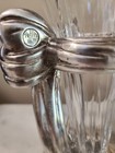 Vntg  Art Nouveau Italian Silver Plated Glass Trumpet Vase Insert-signed Stamped