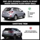 Fits Hyundai Santa Fe Cm 2005-2012 Flush Roof Rack Crossbar Black Color