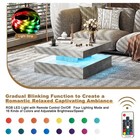 Led Coffee Table With Lights Sofa Center Cocktail Table Modern Living Room Gray