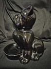 Vintage Black Bulldog Ceramic Planter
