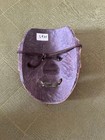 Japanese Noh Mask Shikami Demon Hand Carved Wood Signed Jokyu 22cm Theater