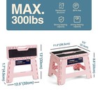 Flottian 9 Folding Step Stool For Adults And Kids Holds Up To 300 Lbs Non-slip