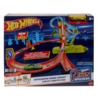 Hot Wheels Track Set  Neon Skyscraper Speed Circuit With 1 Hot Wheels Car