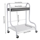 2 Layer Silver Beauty Salon Nail Or Foot Bath Spa Portable 4 Wheeled Trolleys