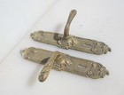 Large Vintage Brass Lever Door Handles Old French Rococo Baroque Gold Gilt