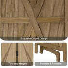 4 Panel Wood Room Dividers Folding Privacy Screens Freestanding Partition Wall