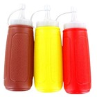 6oz Picnic Condiment Squeeze Bottle Set 3 Pack