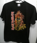 Black 2006 Iron Maiden Eddie Logo T Shirt Large Hanes Heayweight