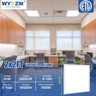 2-100pack 2x2ft Led Panel Light Drop Ceiling Flat Recessed Troffer Fixture 5000k