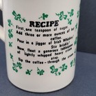 Vintage Carrigohoun Ireland Irish Coffee Mug Tea Cup White Green Shamrocks