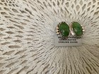 Navajo Sterling Silver Turquoise In Green Hue Post Earrings Delores Cadman New