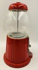 Vintage 1985 Carousel 11    Gumball Machine Red Metal   Glass Globe Coin Bank 