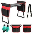 Folding Garden Kneeler Bench Stool Eva Pad Seat W gloves two Extra Thicken Pouch