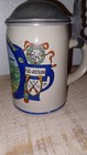 Schutzen Fest Antique 1 2 L German Beer Stein W  Pewter Lid