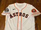 Houston Astros 2022 Game Issued Home White Blank World Series Jersey Size 42 Mlb