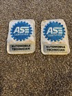 2pc Ase Certified Automobile Technician Embroidered Heat Sealed Patches  Used