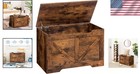 Modern Wooden Storage Trunk - Rustic Brown