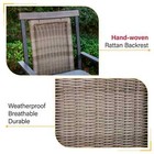 2pcs Outdoor Swivel Bar Stool Rattan Wicker Counter Height Patio Chair W cushion