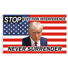 Trump Mug Shot Flag Trump 2024 Never Surrender Flags 3 Layers Double Sided 3x5ft