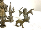 Pewter Figurine Lot Wizards  Fantasy  Fairy Brass Bells  Parts Or Repair